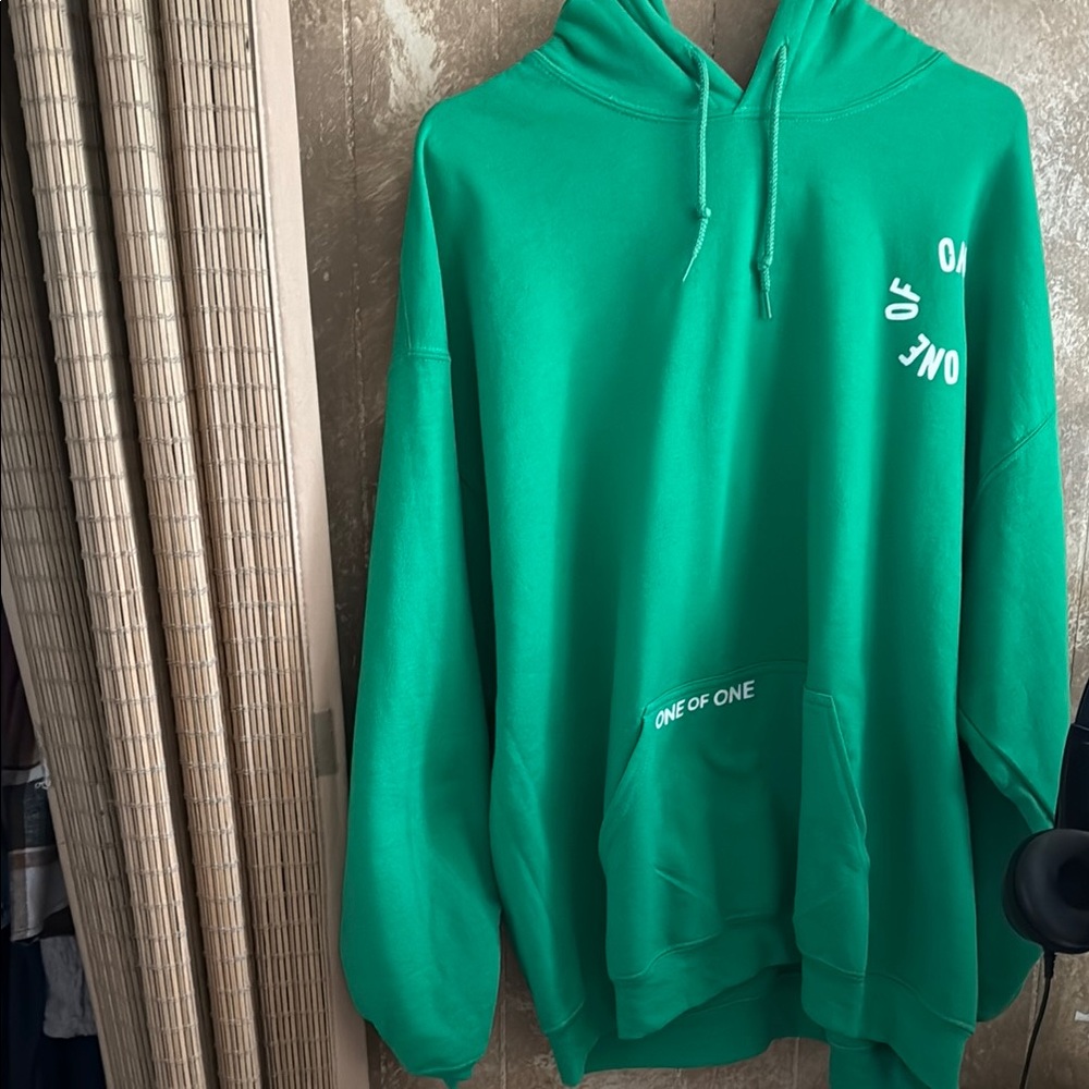 Mens Hooded Sweatshirt with Graphics Front One Of One and Back We Are Not The